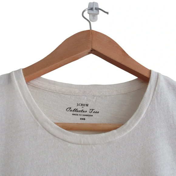 J Crew Penguin Collector Tee Size XXS Cream Short Sleeves Crewneck Sequins - Picture 3 of 10